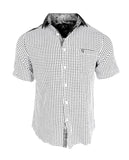 English Heroes S/S GAMBLING POLKA DOT BLUES WHITE - Rock Roll N Soul Clothing