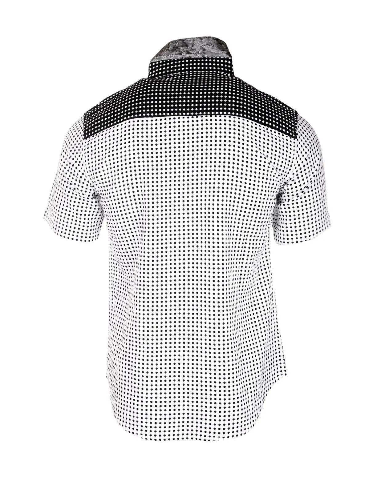 English Heroes S/S GAMBLING POLKA DOT BLUES WHITE - Rock Roll N Soul Clothing - Flyclothing LLC