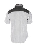 English Heroes S/S GAMBLING POLKA DOT BLUES WHITE - Rock Roll N Soul Clothing