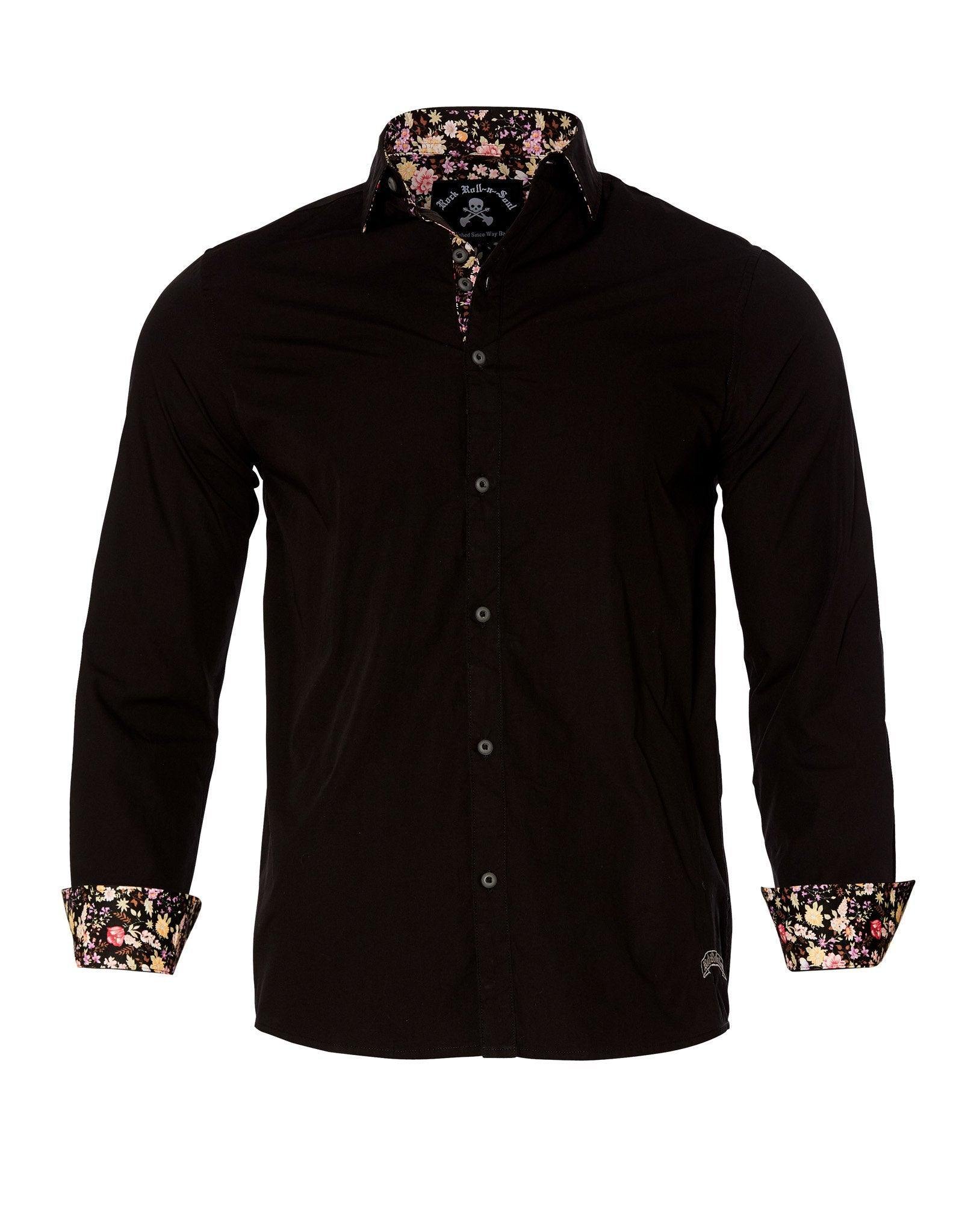 Rock Roll n Soul Guitar Wings Black Shirt - Rock Roll N Soul Clothing
