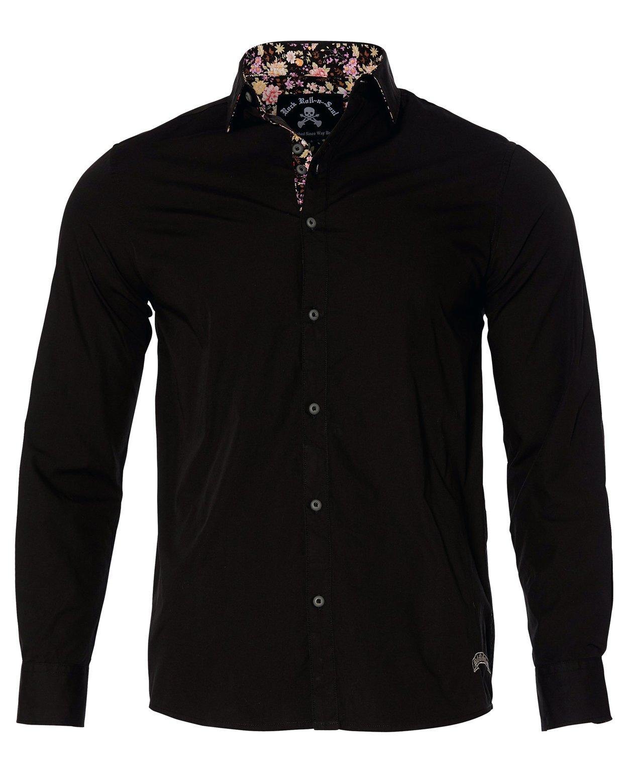 Rock Roll n Soul Guitar Wings Black Shirt - Rock Roll N Soul Clothing