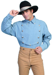 Scully BLUE BIB FRONT SHIRT - Scully Leather