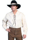Scully NATURAL LEATHER LACE UP FRONT SHIRT - Scully Leather