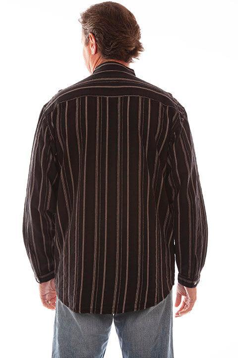 Scully BLACK DOBBY STRIPE SHIRT - Flyclothing LLC