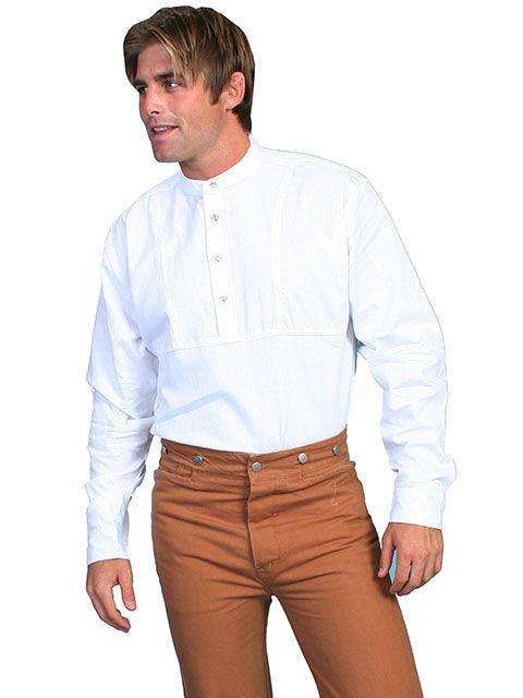 Scully WHITE COTTON PIQUE PULLOVER SHIRT - Scully Leather - Flyclothing LLC