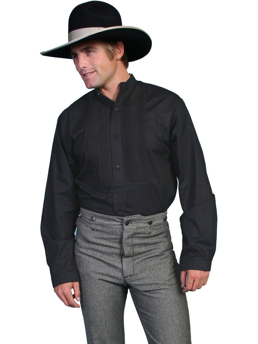 Scully BLACK TUXEDO FRONT SHIRT - Scully Leather