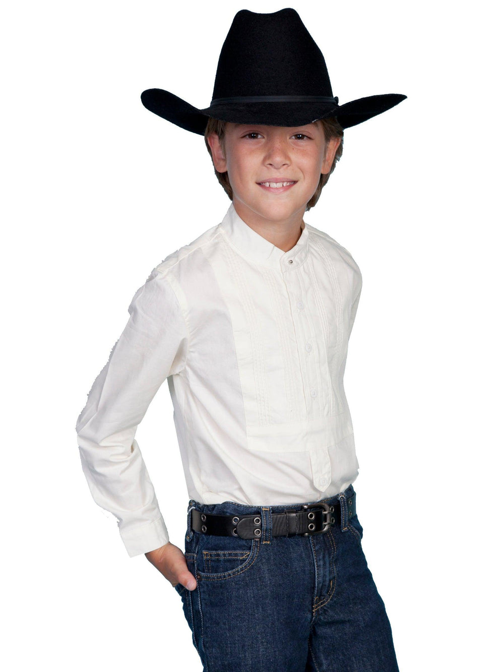 Scully WHITE KIDS TUXEDO FRONT SHIRT - Scully Leather