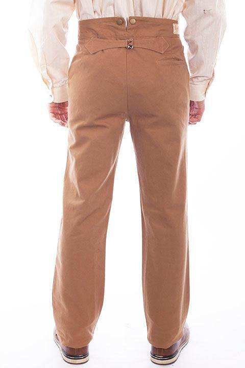Scully Leather Brown Canvas Mens Pant - Scully Leather - Flyclothing LLC
