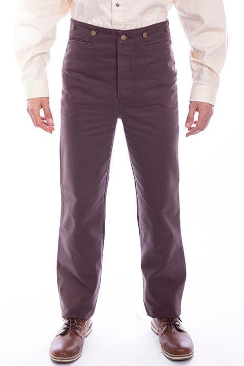 Scully Leather Walnut Canvas Mens Pant - Flyclothing LLC