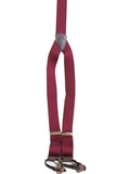 Scully BURGUNDY ELASTIC SUSPENDERS - Scully Leather