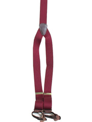 Scully BURGUNDY ELASTIC SUSPENDERS - Scully Leather