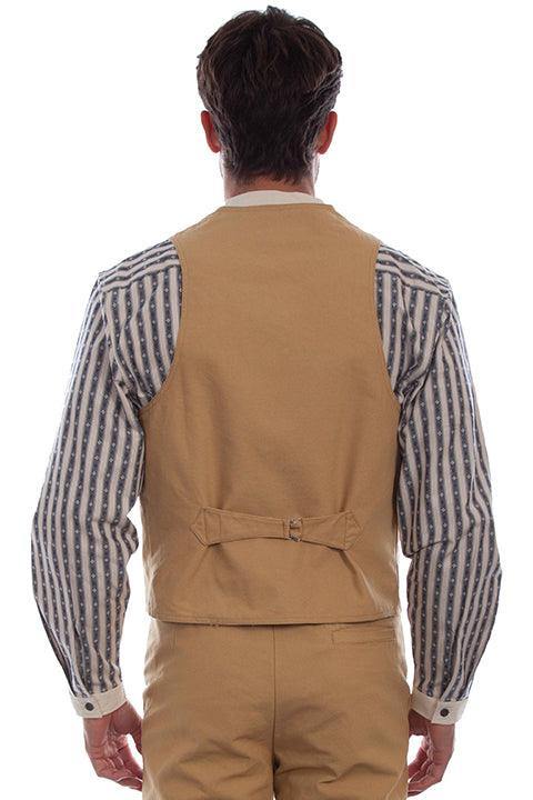 Scully Leather Wheat Canvas Vest - Flyclothing LLC