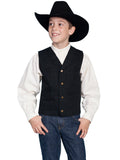 Scully BLACK KIDS CANVAS VEST - Scully Leather