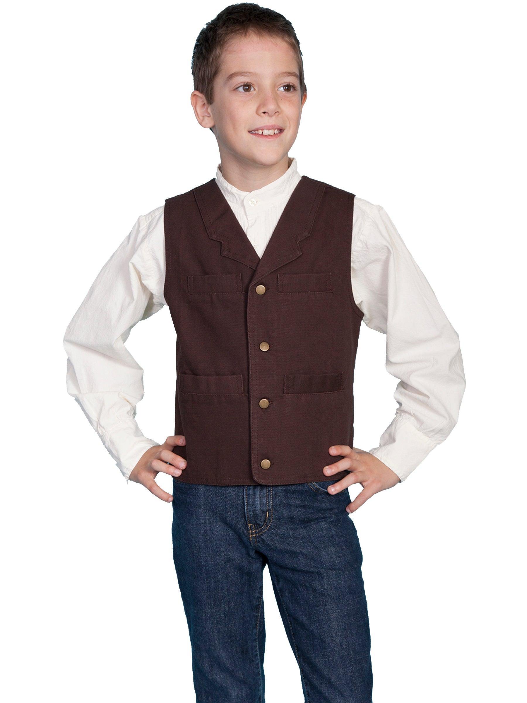 Scully WALNUT KIDS CANVAS VEST - Flyclothing LLC