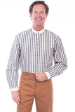Scully BLUE DIAMOND STRIPE SHIRT - Scully Leather