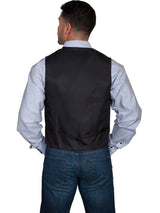 Scully BLACK NO LAPEL DIAMOND DOT VEST - Scully Leather - Flyclothing LLC