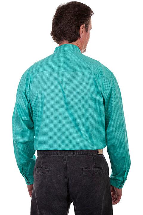 Scully MINT BUTTON FRONT BAND COLLAR SHIRT - Flyclothing LLC