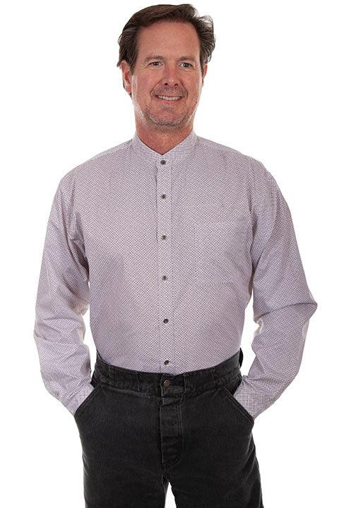 Scully NATURAL BUTTON FRONT BAND COLLAR SHIRT - Flyclothing LLC