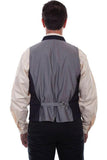 Scully BLUE SOLID 4 POCKET POINT BOTTOM VEST - Scully Leather