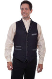 Scully BLUE SOLID 4 POCKET POINT BOTTOM VEST - Scully Leather