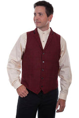 Scully RED HERRINGBONE 4 POCKET POINT BOTTOM Vest - Flyclothing LLC