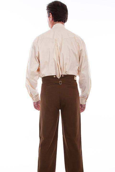 Scully Leather 95% Cotton 5% Spandex Brown Stretch Canvas Weave Pant - Scully Leather - Flyclothing LLC