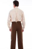 Scully Leather 95% Cotton 5% Spandex Brown Stretch Canvas Weave Pant - Scully Leather