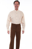 Scully Leather 95% Cotton 5% Spandex Brown Stretch Canvas Weave Pant - Scully Leather