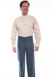 Scully Leather 95% Cotton 5% Spandex Blue Herringbone Pant - Scully Leather