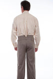 Scully Leather 95% Cotton 5% Spandex Brown Herringbone Pant - Scully Leather