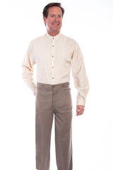 Scully Leather 95% Cotton 5% Spandex Brown Herringbone Pant - Scully Leather - Flyclothing LLC