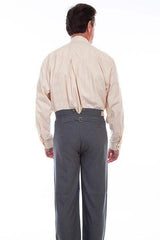 Scully Leather 95% Cotton 5% Spandex Charcoal Herringbone Pant - Scully Leather - Flyclothing LLC
