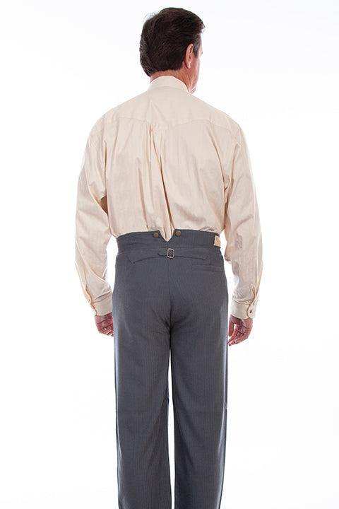 Scully Leather 95% Cotton 5% Spandex Charcoal Herringbone Pant - Scully Leather - Flyclothing LLC
