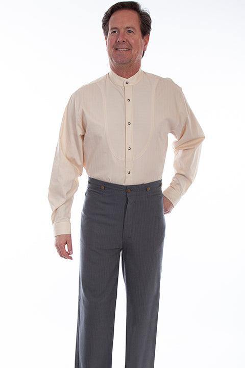 Scully Leather 95% Cotton 5% Spandex Charcoal Herringbone Pant - Scully Leather