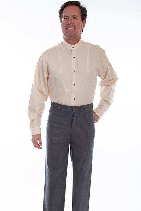 Scully Leather 95% Cotton 5% Spandex Charcoal Herringbone Pant - Scully Leather - Flyclothing LLC
