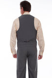 Scully Leather 100% Cotton Charcoal Herringbone Vest - Scully Leather
