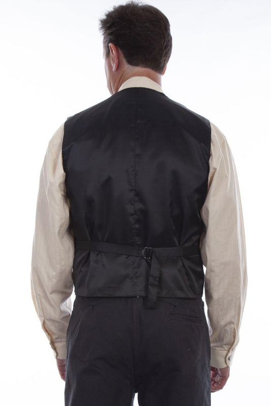 Scully Black Silk Single Breasted Vest - Flyclothing LLC
