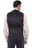 Scully Grey Silk Single Breasted Vest - Scully Leather