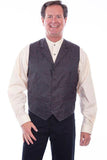 Scully Jaquard Vest Chocolate - Scully Leather