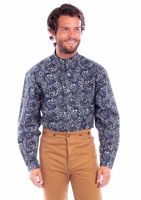 Scully Leather Rangewear Green Paisley Button Up Shirt - Scully Leather