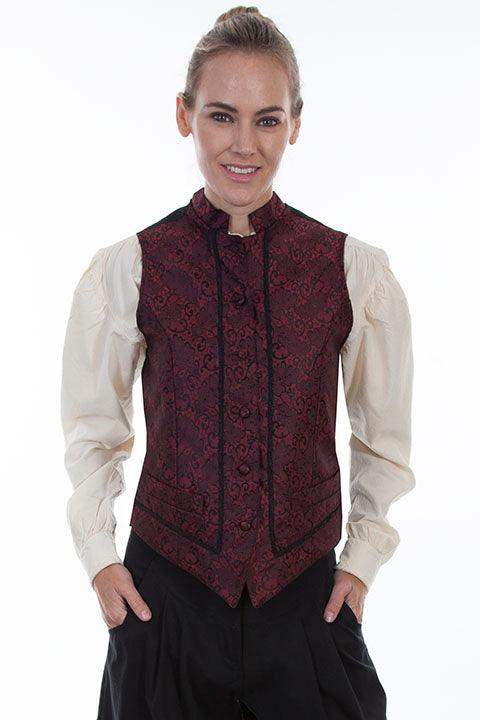 Scully RED BAND COLLAR VEST W/RICK-RACK FRONT - Scully Leather - Flyclothing LLC