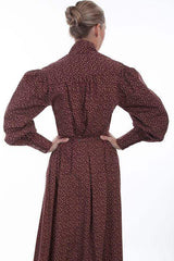 Scully BURGUNDY CALICO PRINT BLOUSE - Scully Leather - Flyclothing LLC
