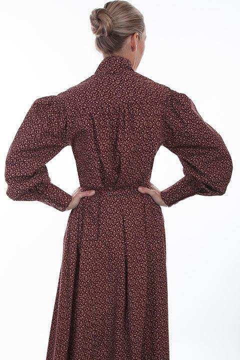 Scully BURGUNDY CALICO PRINT BLOUSE - Scully Leather - Flyclothing LLC