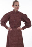 Scully BURGUNDY CALICO PRINT BLOUSE - Scully Leather