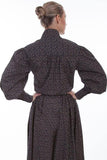 Scully NAVY CALICO PRINT BLOUSE - Scully Leather