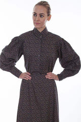 Scully NAVY CALICO PRINT BLOUSE - Scully Leather - Flyclothing LLC