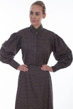 Scully NAVY CALICO PRINT BLOUSE - Scully Leather