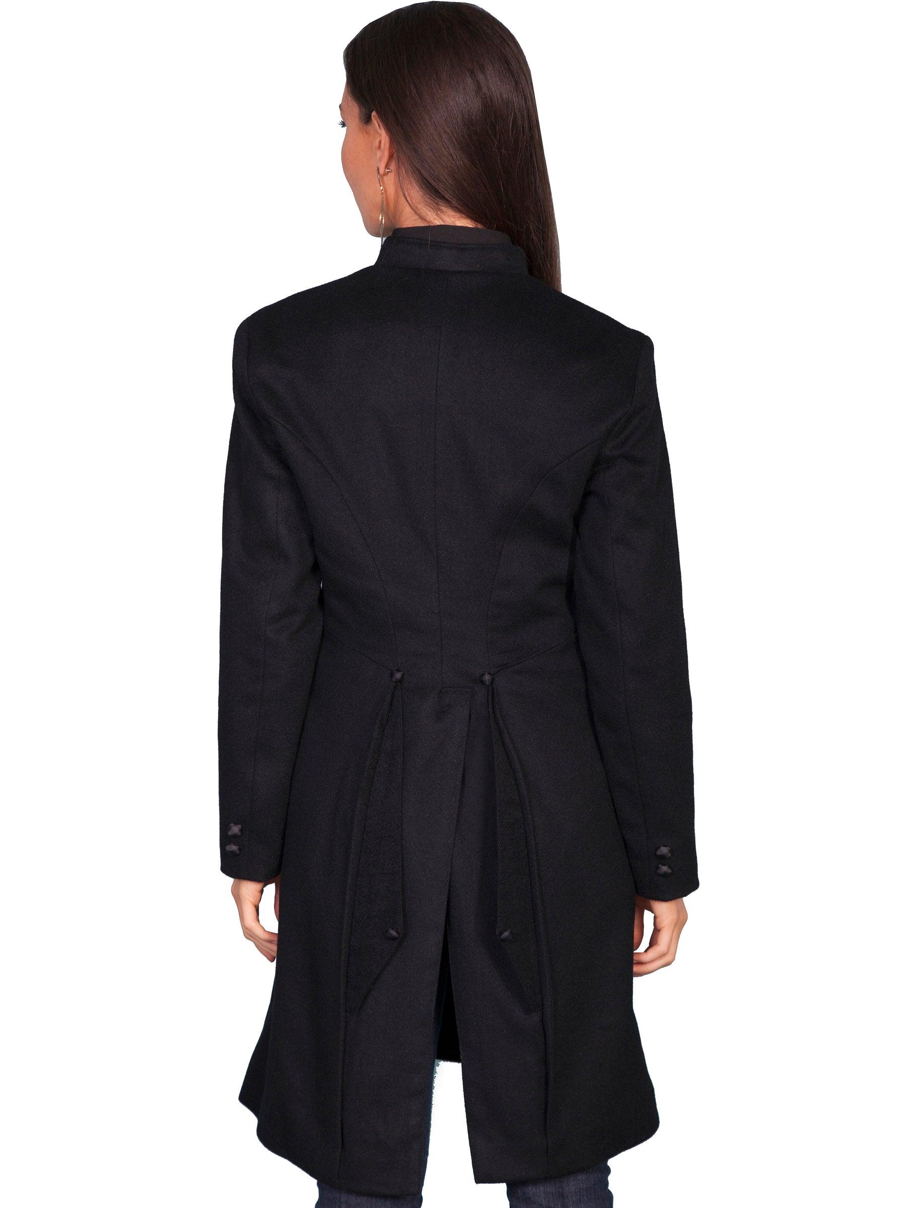 Scully BLACK LADIES EMBROIDERED FROCK COAT - Flyclothing LLC