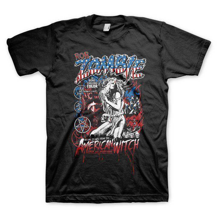 Rob Zombie American Witch Mens T-Shirt - Rob Zombie - Flyclothing LLC