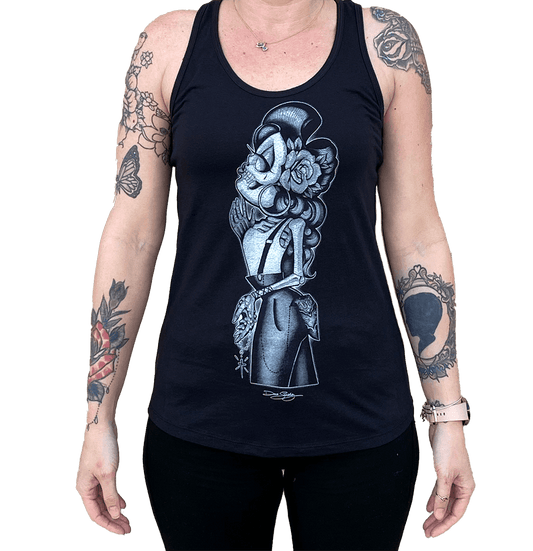 Dave Sanchez Rosie Women's Racerback T-Shirt - Lowbrow Art Company